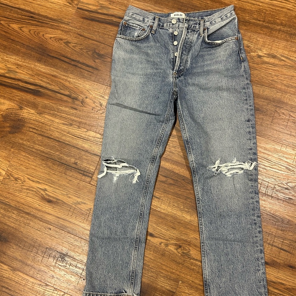 AGOLDE Distressed Los Angeles Women's Jeans - Picture 3 of 5